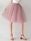 cheap Plain Skirts-Women&#039;s Skirt Swing Tutu Knee-length Skirts Layered Tulle Solid Colored Carnival Performance Spring &amp; Summer Organza Basic Black White Pink Dusty Rose