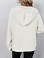 cheap Sweaters-Women&#039;s Cardigan Sweater Hooded Crochet Knit Polyester Button Knitted Hooded Fall Winter Tunic Daily Holiday Date Stylish Casual Soft Long Sleeve Solid Color Black White Gray S M L