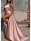 cheap Prom Dresses-Mermaid / Trumpet Prom Dresses Cut Out Dress Engagement Formal Evening Court Train Sleeveless Strapless Satin with Crystals 2023