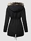 cheap Women&#039;s Puffer&amp;Parka-Women&#039;s Winter Coat Fleece Lined Puffer Jacket Drawstring Hooded Parka Thermal Warm Heated Jacket with Poackets Fall Long Coat Windproof