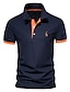 cheap Classic Polo-Men&#039;s Collar Polo Shirt Golf Shirt Classic Summer Short Sleeve Black / Red Orange Red Blue / White Gray White Polka Dot Turndown Outdoor Daily Button-Down Clothing Clothes Classic