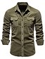 cheap Flannel Shirts-Men&#039;s Flannel Shirt Shirt Corduroy Shirt Solid Color Green Blue Yellow Red Brown Casual Daily Short Sleeve Button-Down Clothing Apparel Fashion Lightweight Casual Breathable