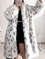 Χαμηλού Κόστους Γυναικείες Γούνες &amp; Δέρματα-Γυναικεία Παλτό Faux Fur Μοντέρνα Άνετο Στυλ δρόμου Χνουδωτό Κουρελού Τσέπη ΕΞΩΤΕΡΙΚΟΥ ΧΩΡΟΥ Καθημερινά Ρούχα Διακοπές Εξόδου Ψεύτικη Γούνα Μακρύ Παλτό Χειμώνας Φθινόπωρο Λευκό Ζακέτα Απορρίπτω