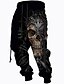 cheap Sweatpants-Men&#039;s Sweatpants Joggers Trousers Drawstring Side Pockets Elastic Waist Skull Graphic Prints Comfort Breathable Sports Outdoor Casual Daily Cotton Blend Streetwear Designer Black Micro-elastic