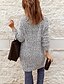 cheap Cardigans-Women&#039;s Cardigan Hollow Out Knitted Button Solid Color Basic Casual Long Sleeve Loose Sweater Cardigans V Neck Fall Winter Spring Blushing Pink Black Gray / Going out