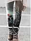halpa Leggingsit-Naisten Sukkahousut Leggingsit Polyesteri Painettu Kissa Keskivyötärö Täyspitkä Kuvan väri 1
