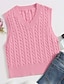 olcso Kötött mellény-amazon hot eladó pulóver mellény európai és amerikai divat alkalmi ujjatlan pulóver kábel V-nyakú kötött mellény női
