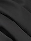 abordables Robes de Soirée-robe de soirée trapèze empire robe noire vacances mariage invité longueur au sol manches longues col en v mousseline de soie dos en V avec fente couleur pure 2024