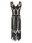 cheap Vintage Plain Dresses-Women&#039;s Party Dress Fringe Dress Sequin Dress Midi Dress Black Red Gold Sleeveless Striped Sequins Winter Fall V Neck Vintage Party 2023 S M L XL XXL 3XL