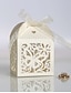 voordelige Wedding Candy Boxes-Bruiloft Bloem Geschenkdoosjes Ongeweven papier Linten 100st