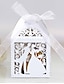 olcso Esküvői cukorka dobozok-Esküvő Kreatív Ajándékdobozok Nemszőtt papír Szalagok 50 db