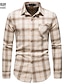 cheap Flannel Shirts-Men&#039;s Flannel Shirt Casual Daily Outdoor Classic Print Check Graphic Patterned Turndown Street Button-Down Print Long Sleeve Tops Fashion Comfortable Black Dark Green Khaki Winter Spring Fall Warm