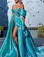 cheap Evening Dresses-Sheath Party Dress Evening Gown Sparkle &amp; Shine Dress Prom Birthday Court Train Sleeveless Strapless Detachable Satin with Sequin 2024