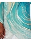 baratos Blusas e Camisas de mulher-Mulheres Tamanho Grande Camisa Social Blusa Gráfico Cores Gradiente Férias Final de semana Azul Manga Longa Vintage Férias Casual Decote V Normal Primavera Outono