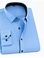 Недорогие Мужские классические рубашки-Муж. Рубашка Кнопка рубашка Рубашка с воротничком Черный Белый Розовый Длинный рукав Графические принты Свадьба Офис Одежда