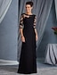 Χαμηλού Κόστους Ρομαντικά Δαντελένια Φορέματα-Γυναικεία Φόρεμα για πάρτυ Φόρεμα Μακρύ Φόρεμα Μάξι Φόρεμα Θαλασσί Βυσσινί Κρασί Μαύρο 3/4 Μήκος Μανικιού Μονόχρωμες Δαντέλα Δίχτυ Κουρελού Φθινόπωρο Άνοιξη Στρογγυλή Ψηλή Λαιμόκοψη καυτό Κομψό Πάρτι