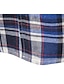 cheap Flannel Shirts-Men&#039;s Shirt Check Collar Casual Daily Long Sleeve Tops Casual Blue / Black Black + White Red+Navy Blue