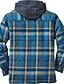 cheap Flannel Shirts-Men&#039;s Flannel Shirt Check Hooded Black / White Green Blue Brown Long Sleeve Print Street Daily Button-Down Tops Fashion Casual Comfortable