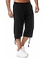 cheap Men-Men&#039;s Capri shorts Basic Medium Spring &amp; Summer Green Black Blue Khaki