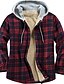 cheap Flannel Shirts-Men&#039;s Flannel Shirt Plaid Hooded Black and Red Yellow Orange Red Long Sleeve Print Street Daily Button-Down Tops Fashion Casual Comfortable