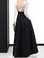 Χαμηλού Κόστους Κοκτέιλ Φορέματα-Γραμμή Α Κοκτέιλ Φορέματα Κομψό Φόρεμα Επισκέπτης γάμου Ημιεπίσημο Ασύμμετρο Μακρυμάνικο Με Κόσμημα Σατέν με Σχέδιο / Στάμπα Κόψιμο 2024
