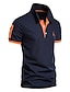 cheap Men&#039;s Golf Clothing-Men&#039;s Golf Polo Shirt Dark Khaki Black White Sun Protection Top Golf Attire Clothes Outfits Wear Apparel