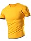 preiswerte Lässige T-Shirts für Herren-Herren T Shirt Glatt Rundhalsausschnitt Strasse Festtage Kurzarm Bekleidung Modisch Casual Komfortabel