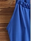 cheap Casual Dresses-Women&#039;s Shift Dress Mini Dress Blue Sleeveless Pure Color Hollow Out Spring Summer Halter Neck Hot 2022 S M L XL XXL 3XL