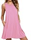 cheap Casual Dresses-Women&#039;s Strap Dress Pocket Basic Modern Plain Sleeveless Round Neck Summer Regular Light Coffee Green Black Dark Red Pink
