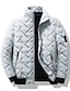 cheap Men&#039;s Jackets &amp; Coats-Men&#039;s Puffer Jacket Winter Jacket Winter Coat Windproof Warm Casual Daily Wear Stripes and Plaid Outerwear Clothing Apparel Casual Daily Trendy Black Light Green Gray