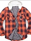 cheap Flannel Shirts-Men&#039;s Flannel Shirt Long Sleeve Check Turndown White+Red White+Dark Gray Black+Grey+White Dusty Blue Green / White Print Street Daily Button-Down Clothing Apparel Fashion Casual Comfortable
