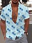 cheap Hawaiian Shirts-Men&#039;s Summer Hawaiian Shirt Shirt Print Graphic Patterned Hawaiian Aloha Coconut Tree Design Turndown Street Casual Button-Down Print Short Sleeve Tops Designer Casual Fashion Breathable Green White