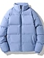 cheap Men&#039;s Downs &amp; Parkas-Men&#039;s Winter Coat Winter Jacket Puffer Jacket Quilted Jacket Full Zip Daily Regular Stylish Casual Daily Thermal Warm Windproof Warm Fall Winter Pure Color Light Blue Black Pink Blue Puffer Jacket