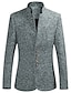 cheap Blazer&amp;Jacket-Men&#039;s Fashion Blazer Plus Size Regular Standard Fit Solid Colored Single Breasted More-button Black Burgundy Navy Blue Grey 2024