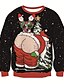 cheap Men&#039;s 3D Hoodies-Men&#039;s Unisex Sweatshirt Pullover Yellow Red Crew Neck Santa Claus Graphic Prints Print Christmas Daily Sports 3D Print Streetwear Designer Casual Spring &amp;  Fall Clothing Apparel Hoodies Sweatshirts