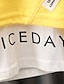 Χαμηλού Κόστους Σετ-Παιδιά Κοριτσίστικα Φούτερ με κουκούλα και παντελόνι Σετ Ρούχων 2 Κομμάτια Μακρυμάνικο Γκρίζο Κίτρινο Συμπαγές Χρώμα Γράμμα Διακοπές χαριτωμένο στυλ Γλυκός 3-10 χρόνια