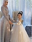 cheap Flower Girl Dresses-Ball Gown Court Train Flower Girl Dress First Communion Girls Cute Prom Dress Satin with Bow(s) Mini Bridal Fit 3-16 Years