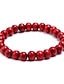 cheap Bracelets &amp; Bangles-Men&#039;s Women&#039;s Bead Bracelet Retro Vintage Theme Fashion Simple Wood Bracelet Jewelry Black / White / Red For Daily Holiday Festival