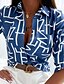 cheap Blouses &amp; Shirts-Women&#039;s Blouse Knitted Basic Striped Shirt Collar Spring, Fall, Winter, Summer Standard Black Blue Purple White