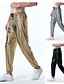 cheap Casual Pants-Men&#039;s Joggers Trousers Casual Pants Sequin Pants Drawstring Elastic Waist Grid / Plaid Lightweight Party Nightclub Disco Lights Fashion Streetwear Loose Fit Silver Black