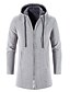 cheap Men&#039;s Cardigan Sweater-Men&#039;s Sweater Cardigan Sweater Ribbed Knit Tunic Knitted Solid Color Hooded Basic Stylish Outdoor Daily Clothing Apparel Fall Winter Wine Light gray M L XL / Cotton / Long Sleeve / Long Sleeve
