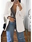 cheap Women&#039;s Plus Size Outerwear-Women&#039;s Plus Size Curve Blazer Spring Work to Wear Office Jacket with Pocket Long Sleeve Peaked Lapel Fall Winter