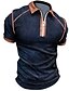 cheap Classic Polo-Men&#039;s Collar Polo Shirt Golf Shirt Fashion Casual Breathable Summer Short Sleeve Green Blue Yellow Black Solid Colored Turndown Outdoor Street Zipper Clothing Clothes Fashion Casual Breathable