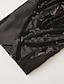 billige Tuxedo dresser-svarte festballsmokinger for menn 2-delt paljett med blomstertrykk sjalkrage standard passform enkeltspent enknapps 2024