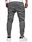 cheap Cargo Pants-Men&#039;s Cargo Pants Joggers Trousers Casual Pants Drawstring Elastic Waist Elastic Cuff Solid Color Sports Outdoor Running Cotton Streetwear Workout ArmyGreen Black