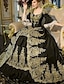 abordables Costumes vintage et anciens-Rococo Victoriens 18ème siècle Robe vintage Robe de bal Longueur Sol Femme Robe de Soirée Grande Taille Halloween Soirée Fête scolaire Fête de Mariage Robe