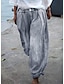 Недорогие широкие ноги и высокая талия-женские брюки джоггеры брюки мешковатые из искусственной джинсовой ткани со средней посадкой мода прибрежный стиль бабушки повседневные выходные принт микроэластик полная длина комфорт цветочный / цветочный