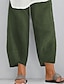 cheap Basic Women&#039;s Bottoms-Women&#039;s Chinos Capri shorts Plus Size Pocket Baggy Calf-Length Black Spring