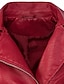 cheap Women&#039;s Jackets-Women&#039;s Faux Leather Jacket Warm Breathable Outdoor Daily Wear Vacation Going out Pocket Zipper Turndown Active Sports Comfortable Street Style Solid Color Regular Fit Outerwear Long Sleeve Winter