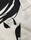 billige Bluser og skjorter til kvinner-Dame Skjorte Bluse Hvit Rosa Blå Grafisk Abstrakt Knapp Trykt mønster Langermet Daglig Helg Gatemote Fritid Skjortekrage Normal Portrett S